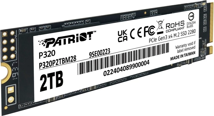 SSD 2 TB M.2 PCIe 3.0 NVMe, Patriot Memory P320