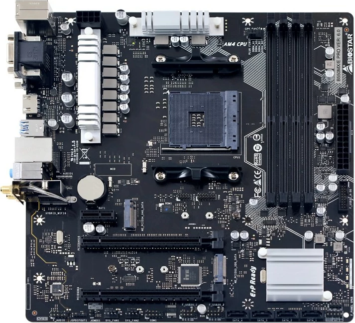 Matična plošča Biostar B550MX/E PRO, AMD, vtičnica AM4, DDR4, 128 GB, micro ATX