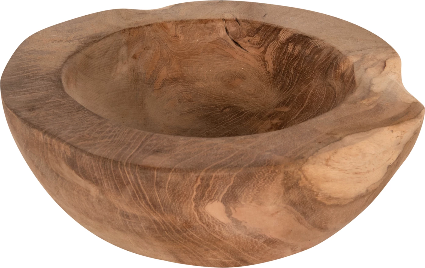 Dekorativna skleda za mizo YOKI iz tikovine Φ19x6.5Hcm