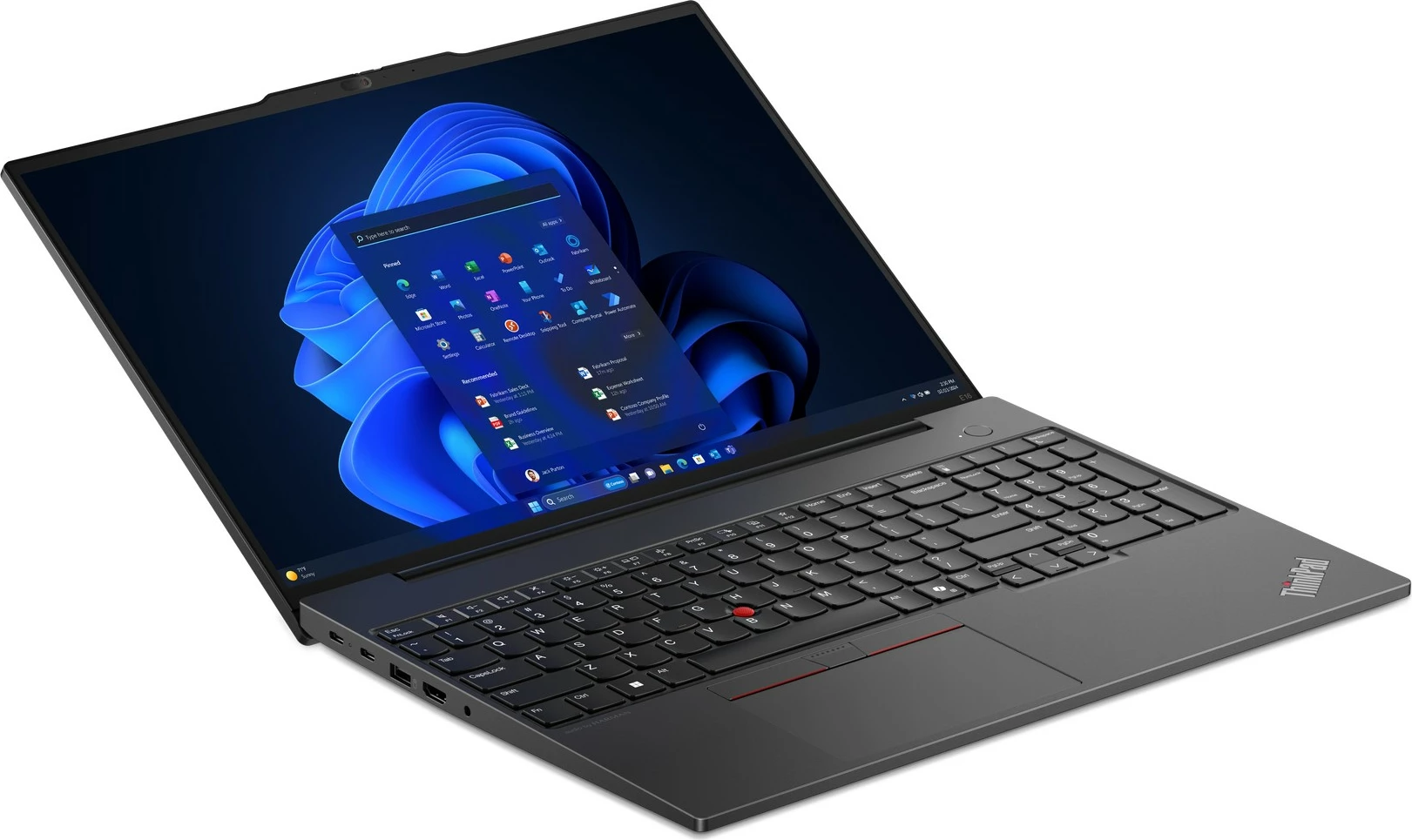 Prenosnik z visoko zmogljivostjo Lenovo ThinkPad E16, 16", AMD Ryzen 5, 16 GB RAM, 512 GB SSD, AMD Radeon Graphics, črn (DE tipkovnica)