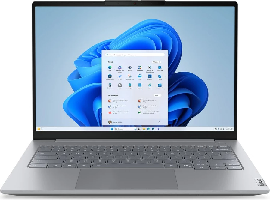 Prenosnik Lenovo ThinkBook 14 G8 IRL, Intel Core 7 240H, 16 GB RAM pomnilnik, 512 GB SSD, 14", Arctic siva