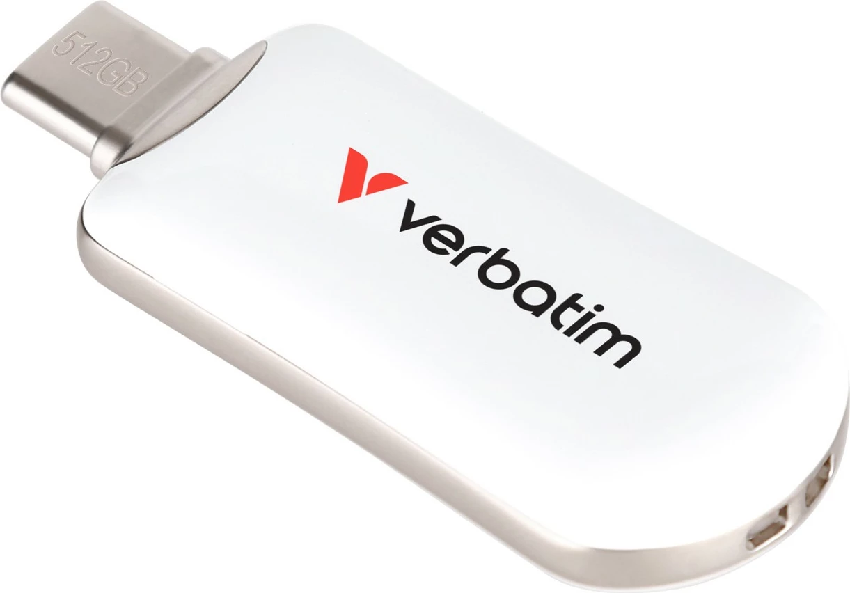 USB ključek 512GB USB-C Verbatim Plectra, bel