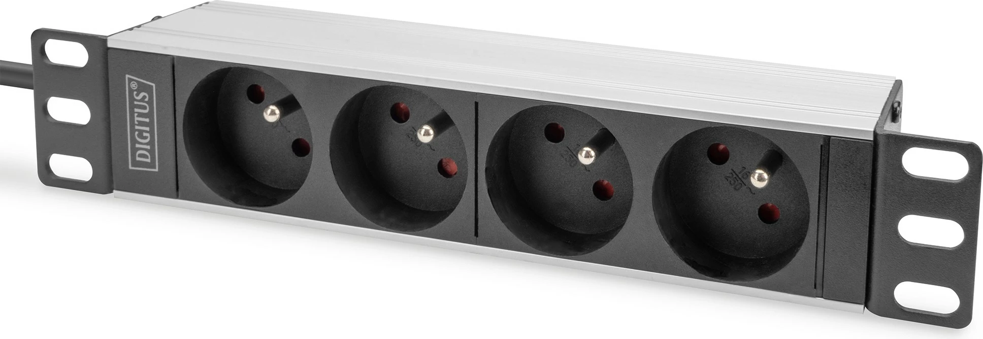 PDU razdelilnik napajanja 1U, 4x CEE7/5, 230V/16A, črn Digitus