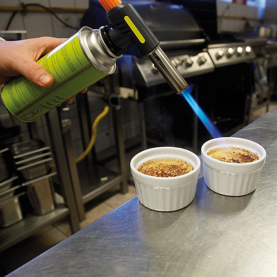 Komplet plinskega gorilnika z vžigalnikom piezo in 4 plinskimi kartušami, 1,6 kW Meva KP18004