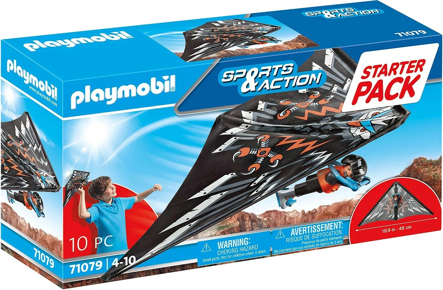 Igralni set Paraglajder, Playmobil Sports & Action 71079, plastika, 10 kosov