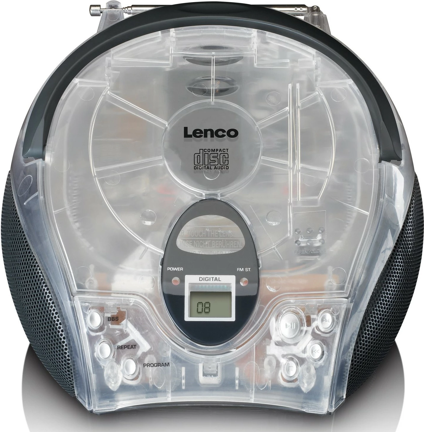 Prenosni radio, Bluetooth, CD, prozoren Lenco SCD-24