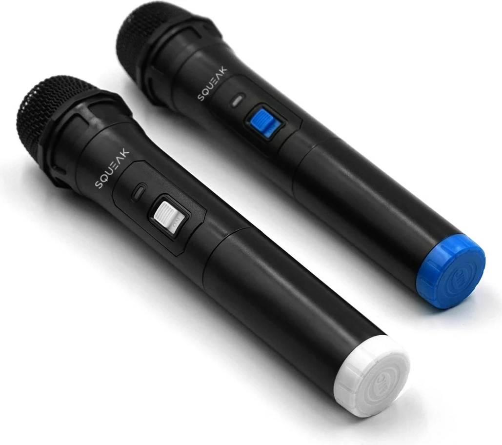 Karaoke mikrofon SQUEAK VocalDuo 2,4G SQ1007, komplet 2 kosa, črn