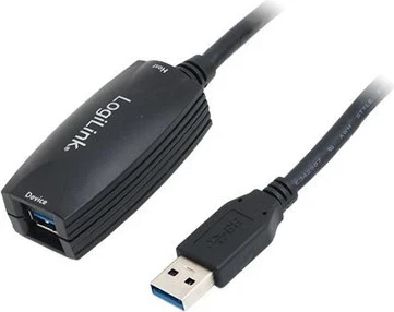 Podaljševalni USB kabel 5,0 m, črn LogiLink