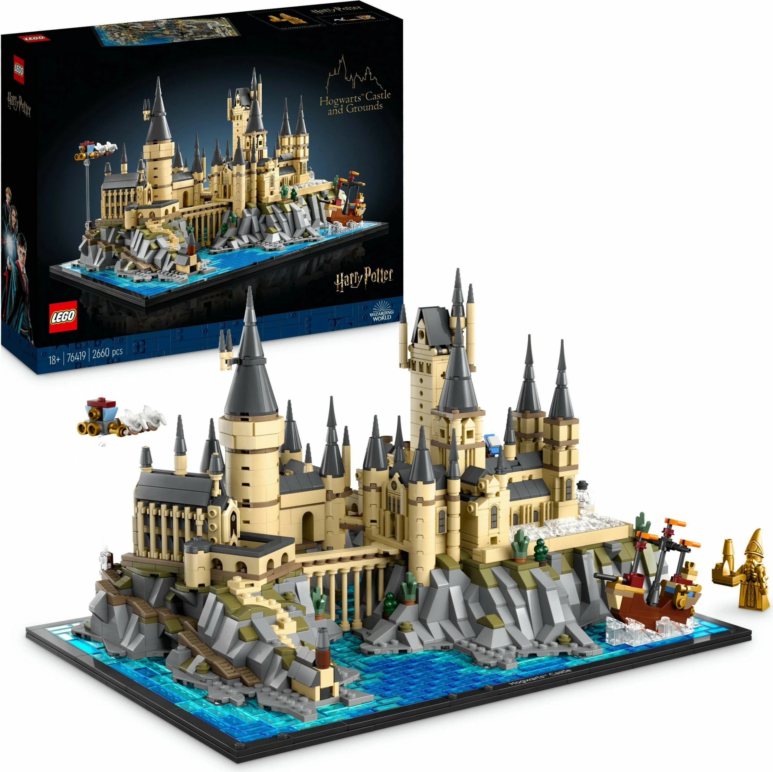 Set kipa gradnje Hogwarts™ Castle and Grounds, 2.660 kosov, večbarvno