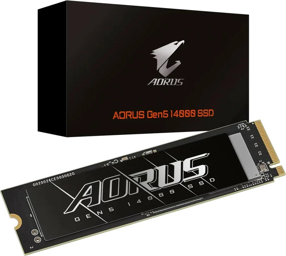 SSD M.2 AORUS GEN5 14000 Gigabyte, 2TB, PCI-E NVMe, črn