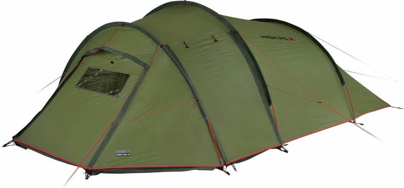 Turistična šotor High Peak Falcon 4, rdeče in zelene barve