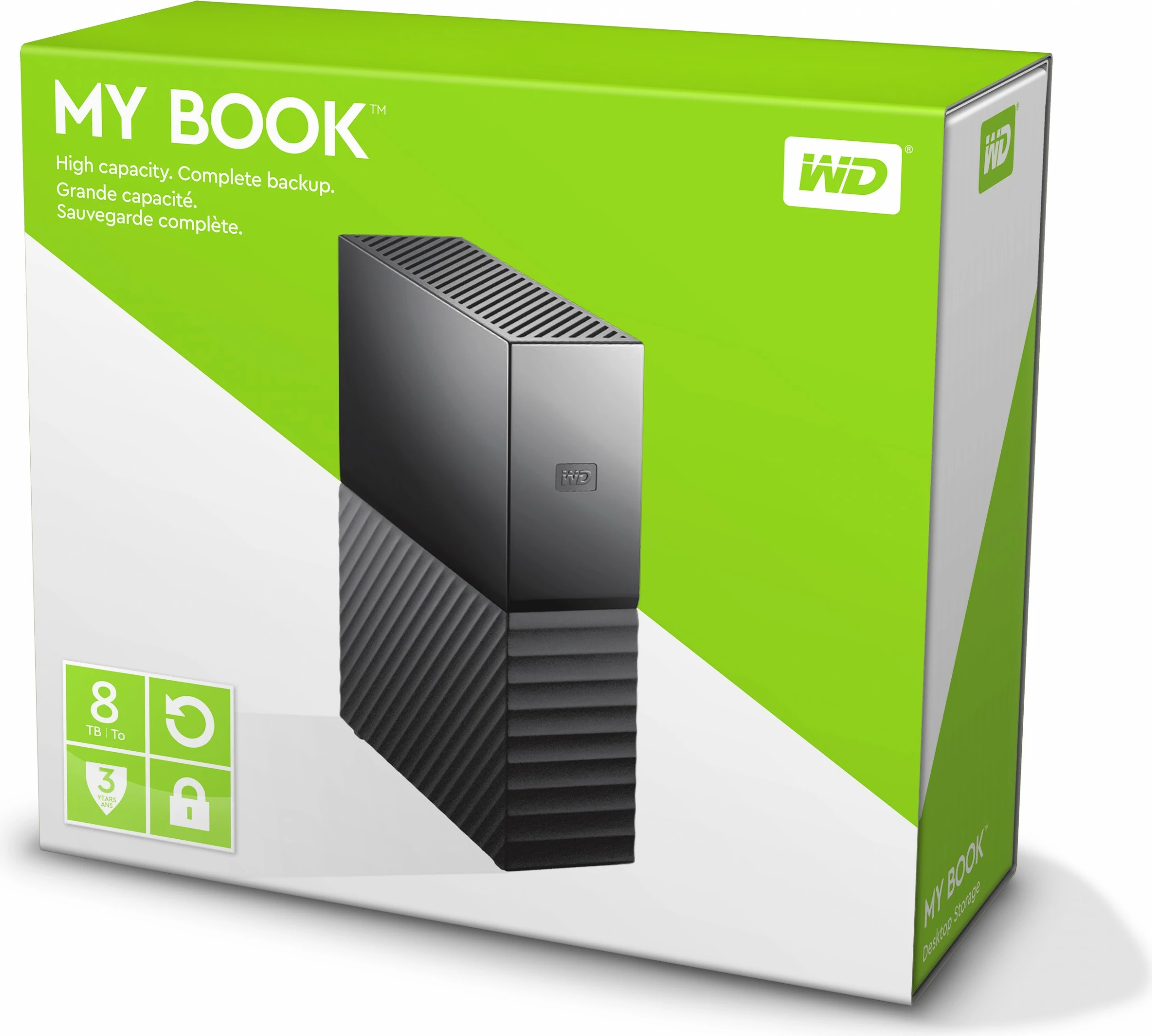 Zunanji trdi disk Western Digital My Book, 8 TB, 3,5", 3.2 Gen 1 (3.1 Gen 1), črno