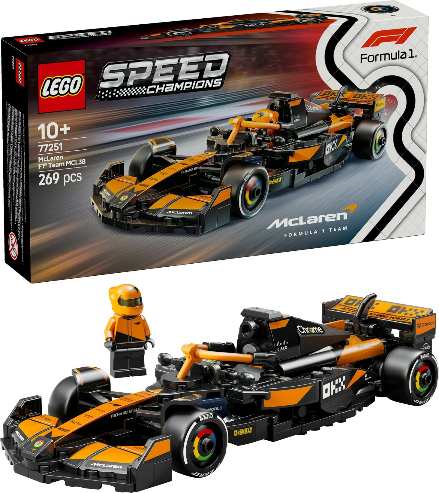 Set gradnje McLaren F1® Team MCL38, 269 kosov, večbarven