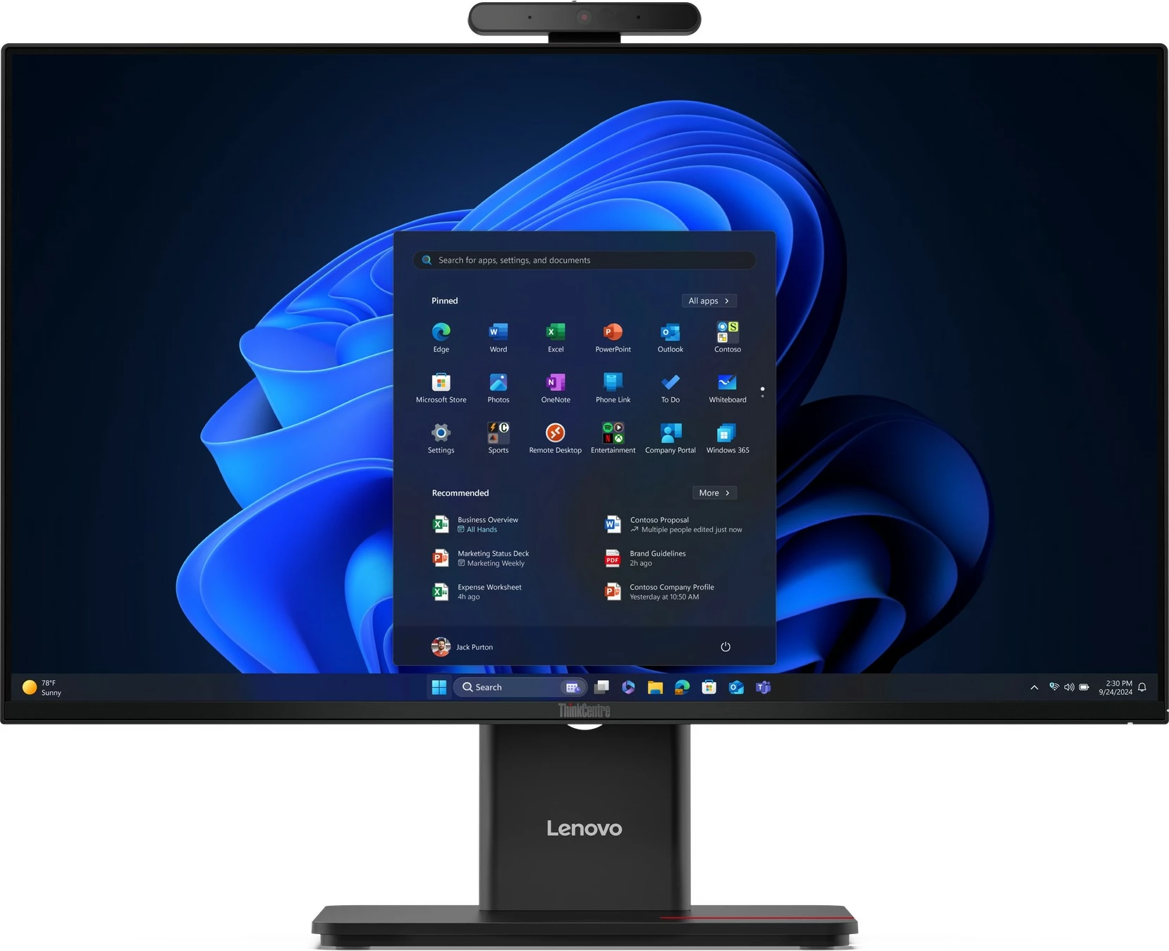 All-in-One računalnik Lenovo ThinkCentre M70a G6, i5, 16GB RAM, 512GB SSD, 23,8" FHD, črn