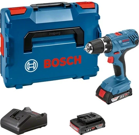 Baterijski vrtalnik-izvijač, 18 V, Li‑Ion, s kovčkom, črno/moder Bosch GSR 18V-21
