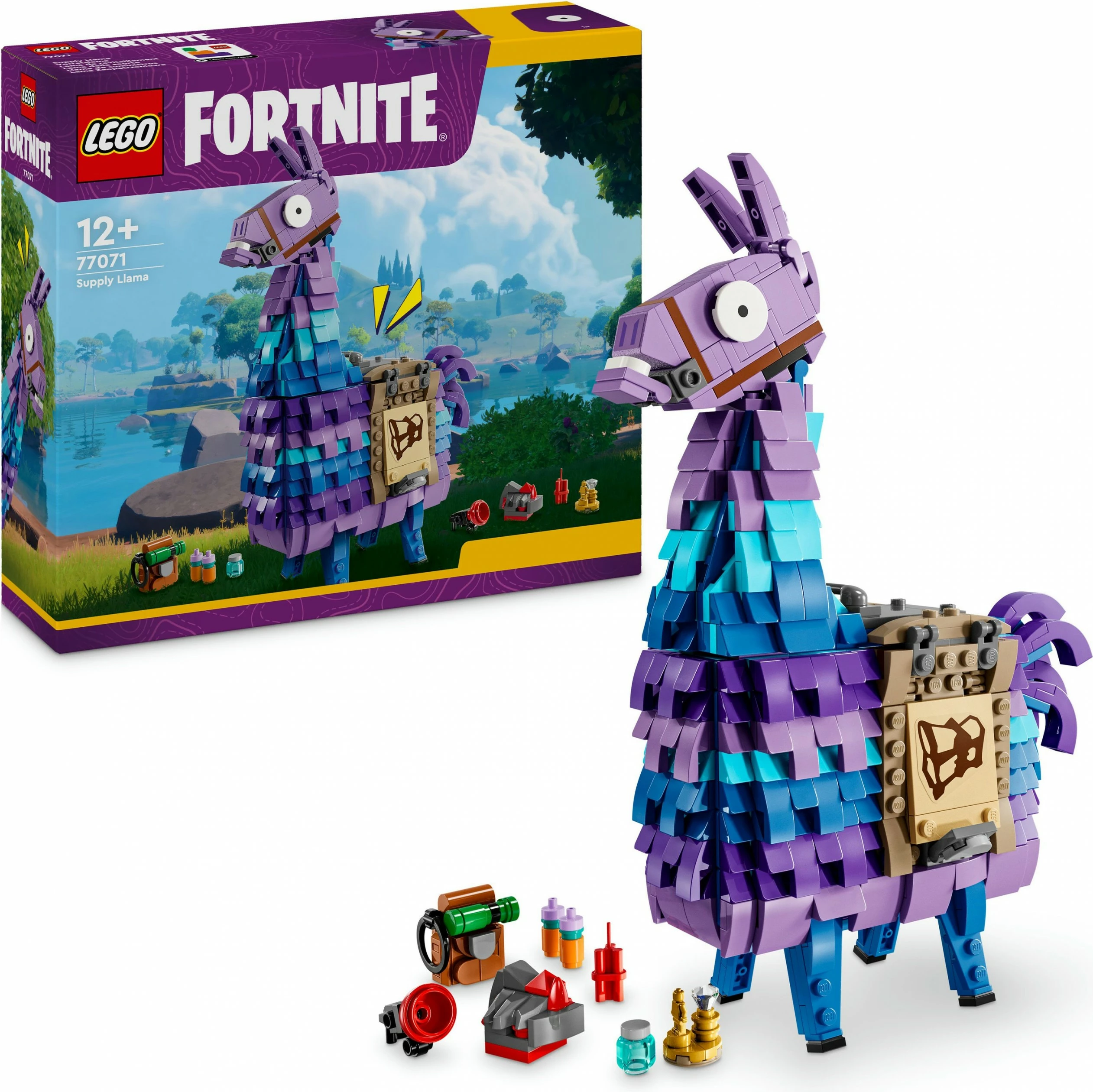 Set gradnje Supply Llama LEGO Fortnite 77071, 691 kosov, večbarven