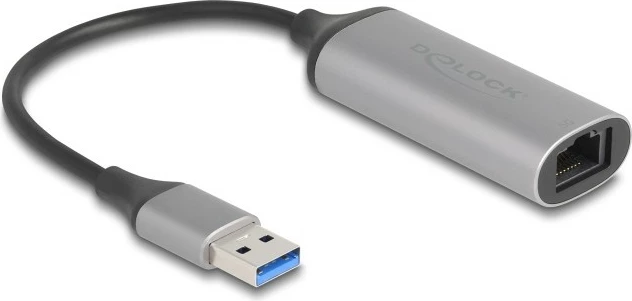 Adapter USB v RJ-45 DeLOCK 81571, 0,15 m, antracit