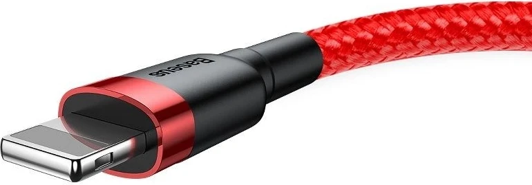 Kabel USB v Lightning Baseus Cafule, 2.4A, 0,5 m, rdeč