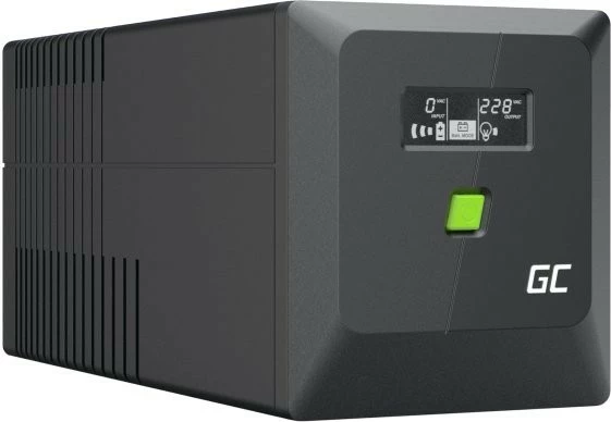 Neprekinjeno napajanje 700 W/1000 VA, čista sinusna valovna oblika, z LCD zaslonom, črn — Green Cell UPSLP700