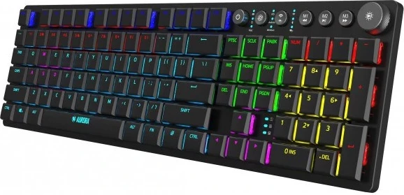 Brezžična tipkovnica RF iBox AURORA K-6 + Bluetooth QWERTY, črna