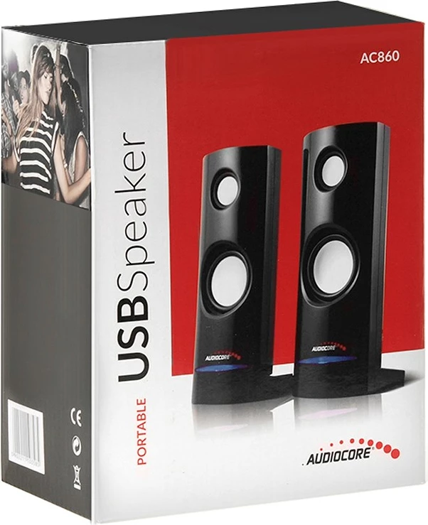 Zvočniki AUDIOCORE AC860, 2.0 kanal, 4 W, črni