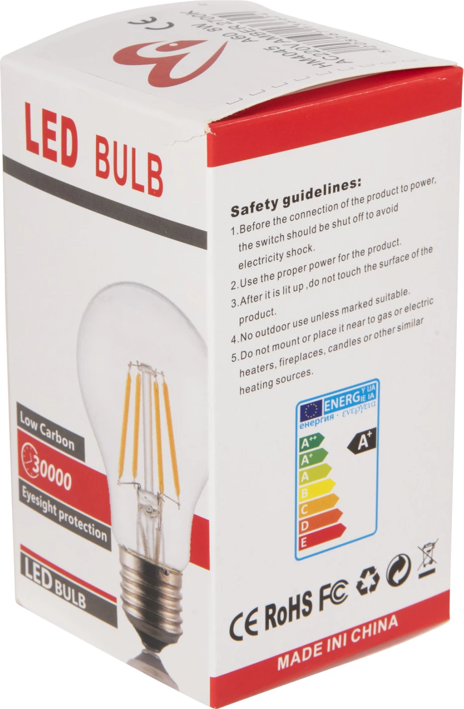 LED žarnica FH4045 z nitko 8W E27 3000K zlata zatemnljiva