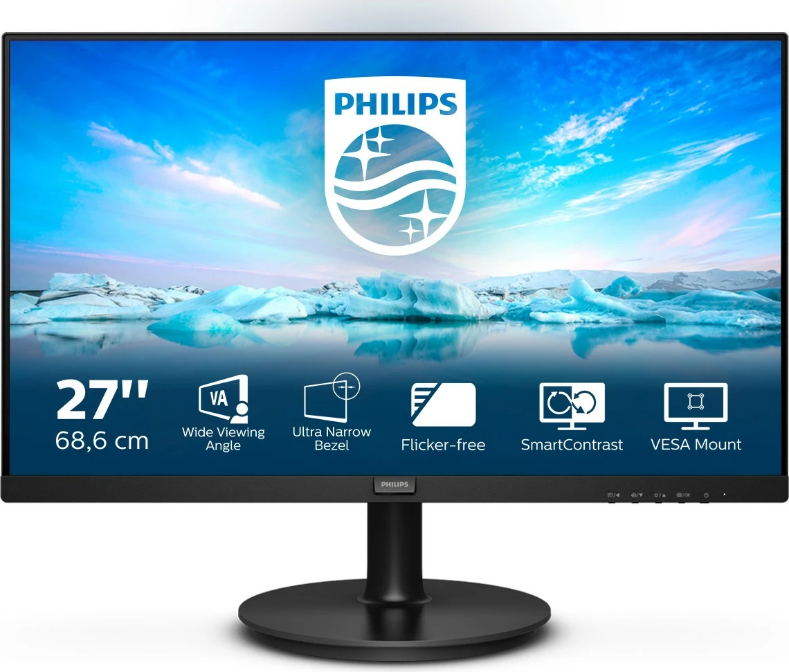 27-palčni monitor z VA panelom Philips 271V8LA, HDMI, črn