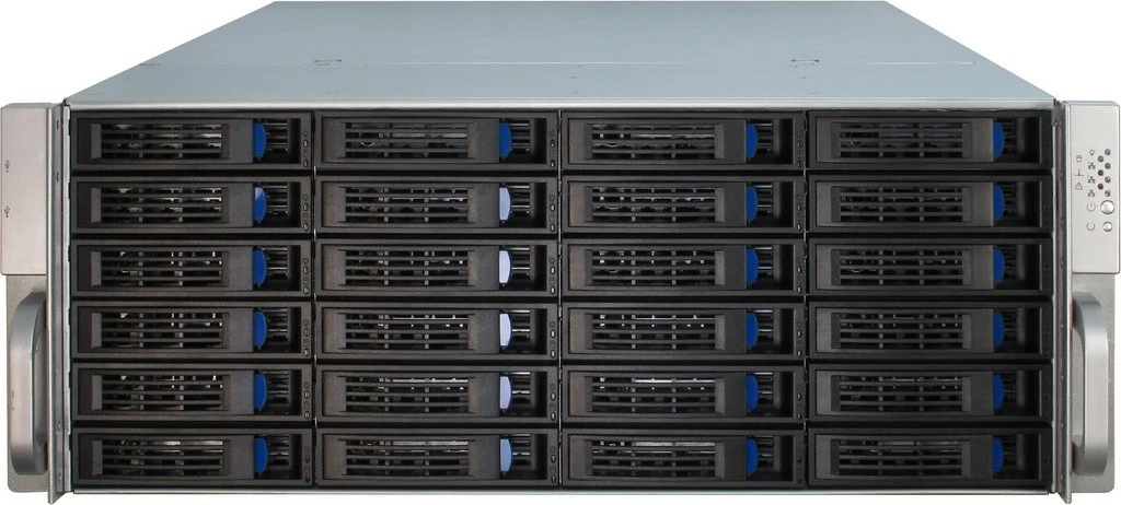 Serversko ohišje Inter-Tech 4U-4424, rack 4U, ATX/EATX/EEB/Mini-ITX/uATX, kovina, črno/srebrno