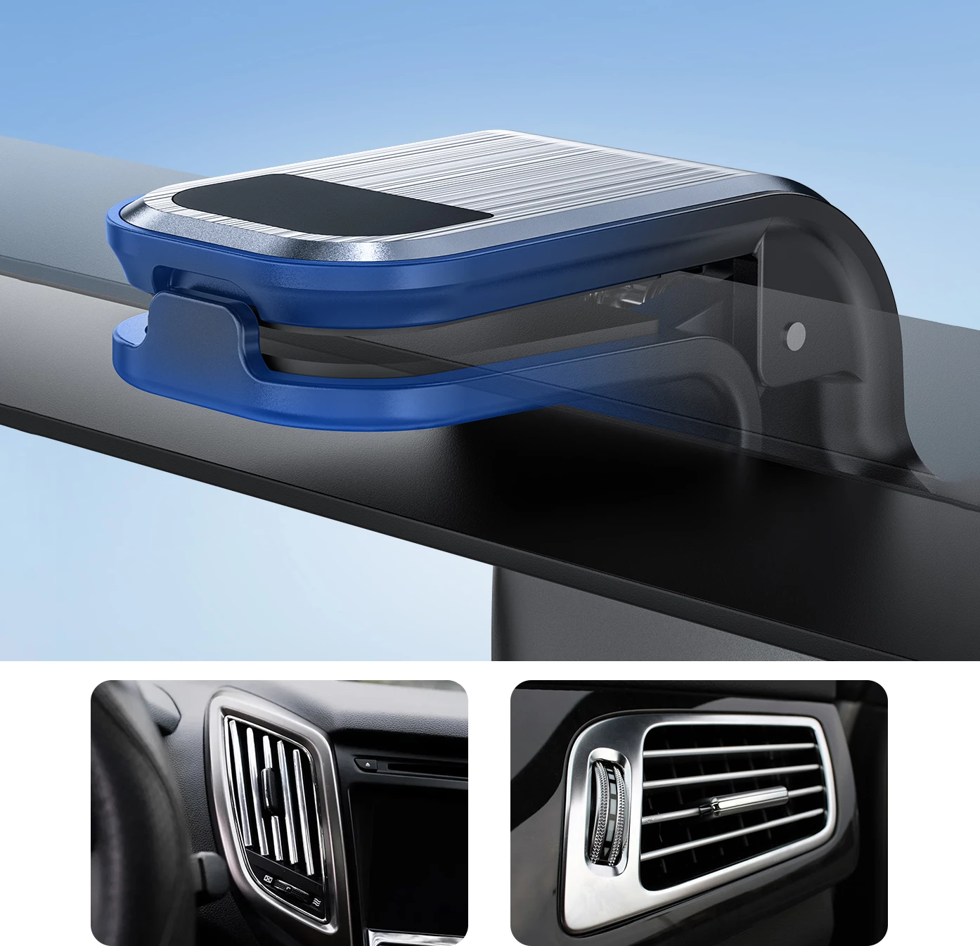 Magnetni nosilec za avto, za reže zračnika, siv Acefast D16