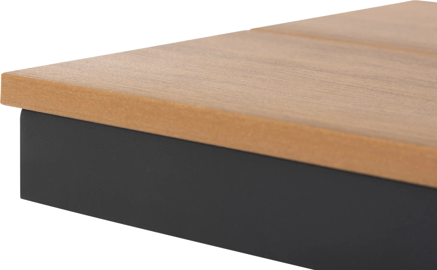 Aluminijasta klop TAWNEE FH6038.01 antracit s sedežem iz polilesa v naravni barvi lesa 150x36x45Hcm