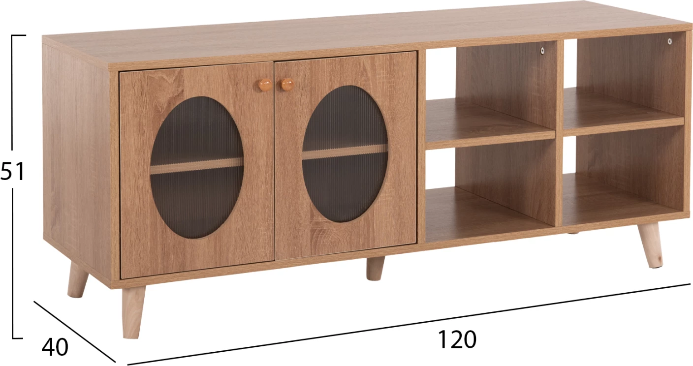 TV omarica RILLION FH9879 melamin v barvi sonama 120x40x51Hcm
