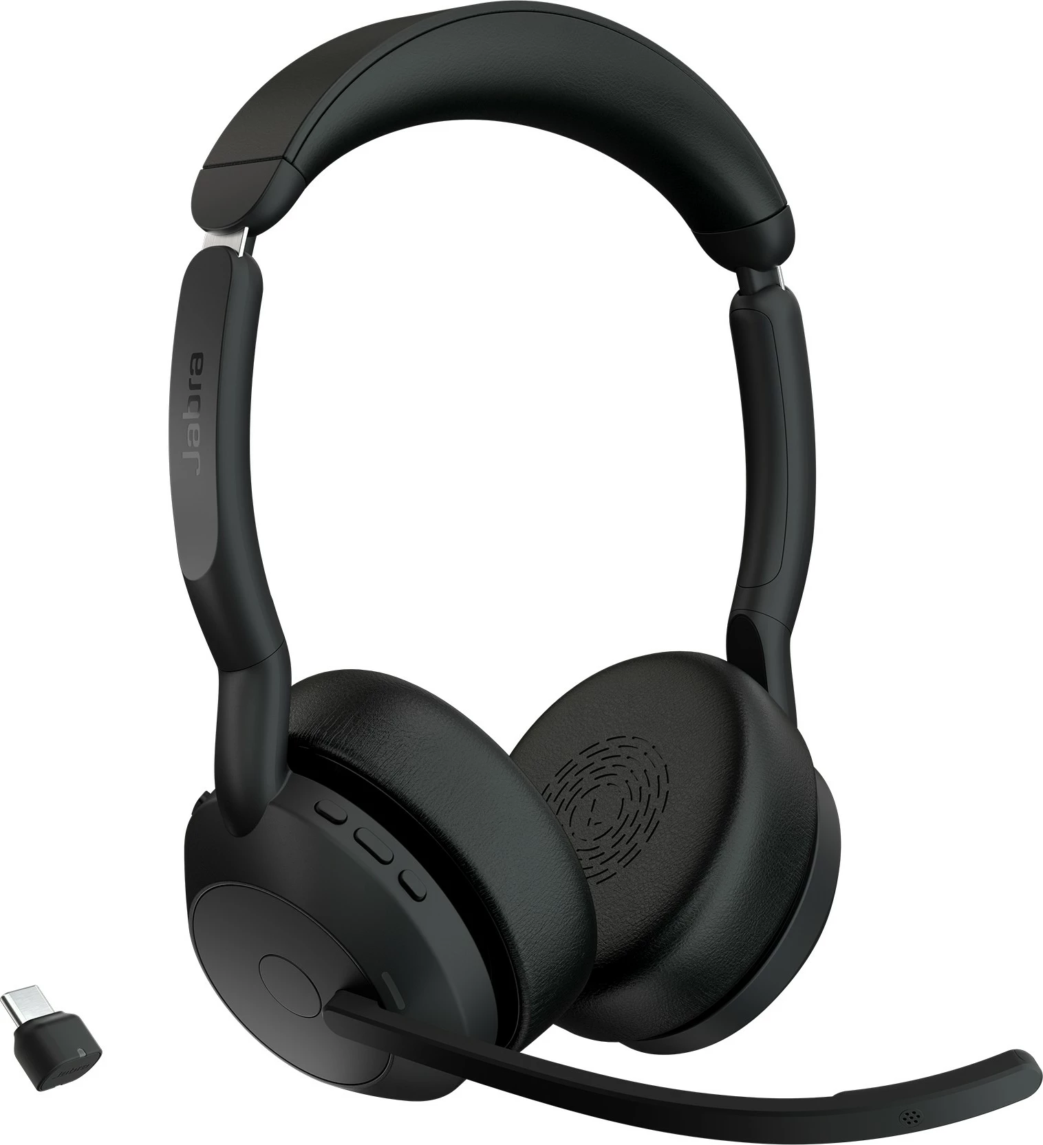 Slušalke za pisarno/call center Jabra Evolve2 55, Link380c UC Stereo, brezžične, 20 - 20000 Hz, 130 g, črne