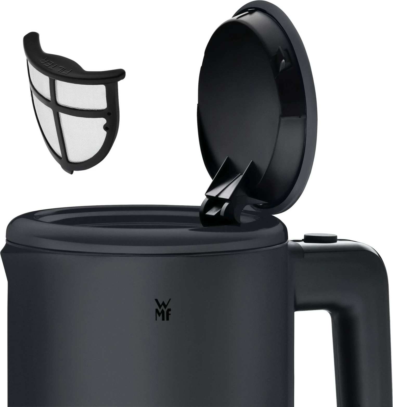 Električni čajnik 0,8 L, 1800 W, črn, nerjaveče jeklo WMF KITCHENminis 0413140071
