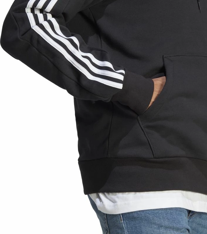 Pulover s kapuco adidas, moški, črn