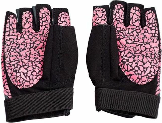 Dame rokavice za trening HMS, roza s sivo