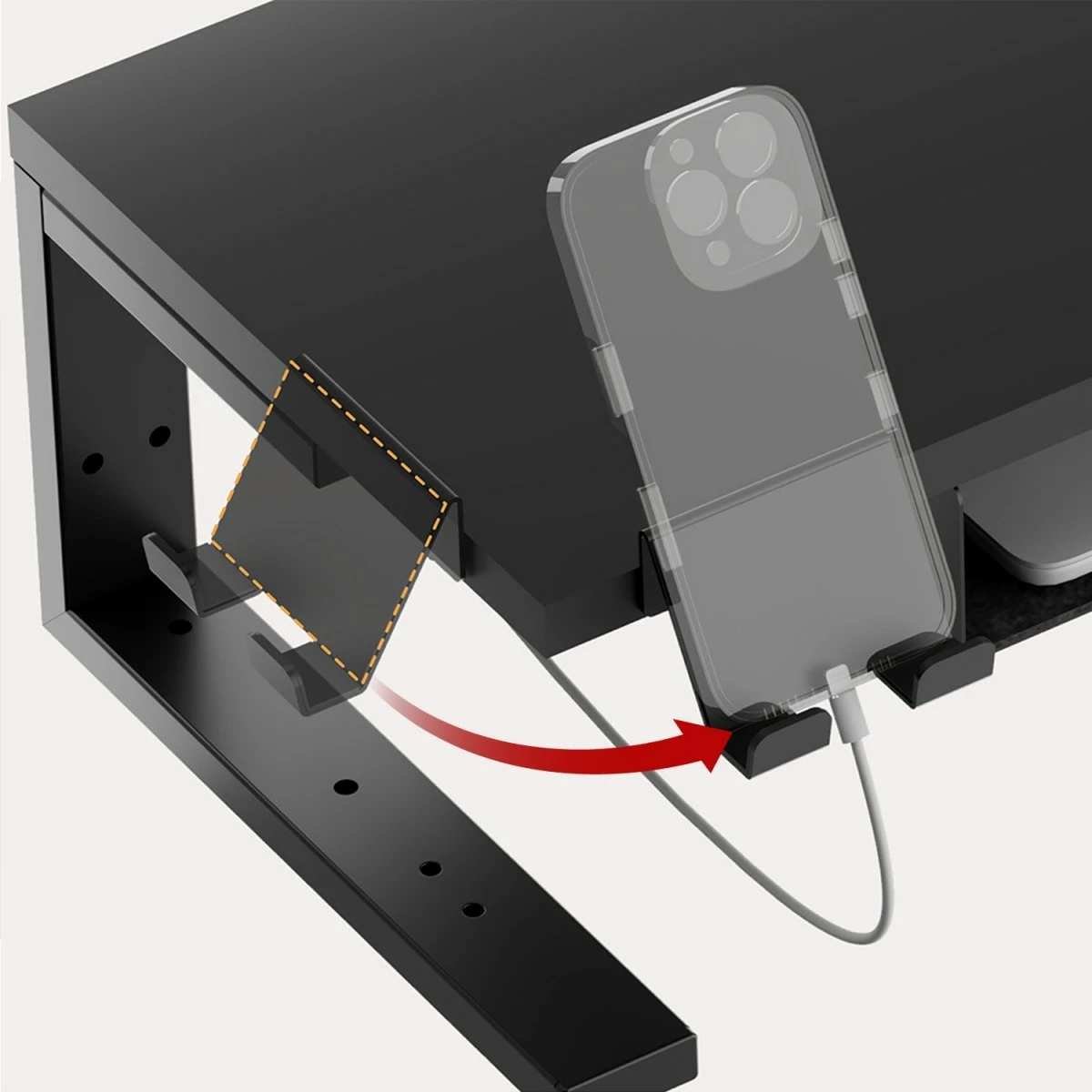 Stojalo za prenosnik Ergo Office ER-303 B, za mizo, črno