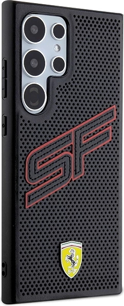 Ovitek Ferrari Big SF Perforated za Samsung Galaxy S24 Ultra, črn