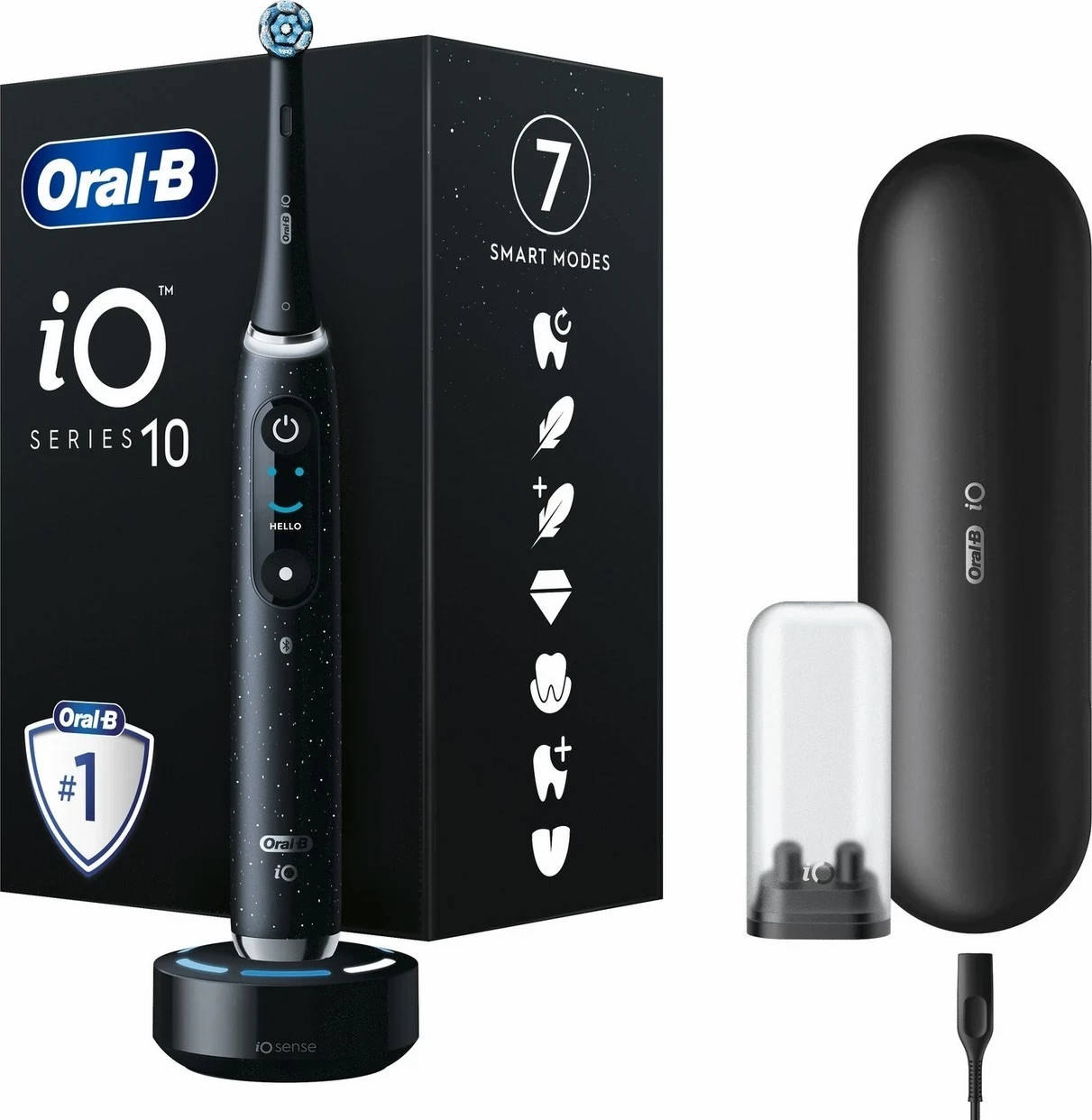 Električna zobna ščetka Oral-B iO Series 10, črna
