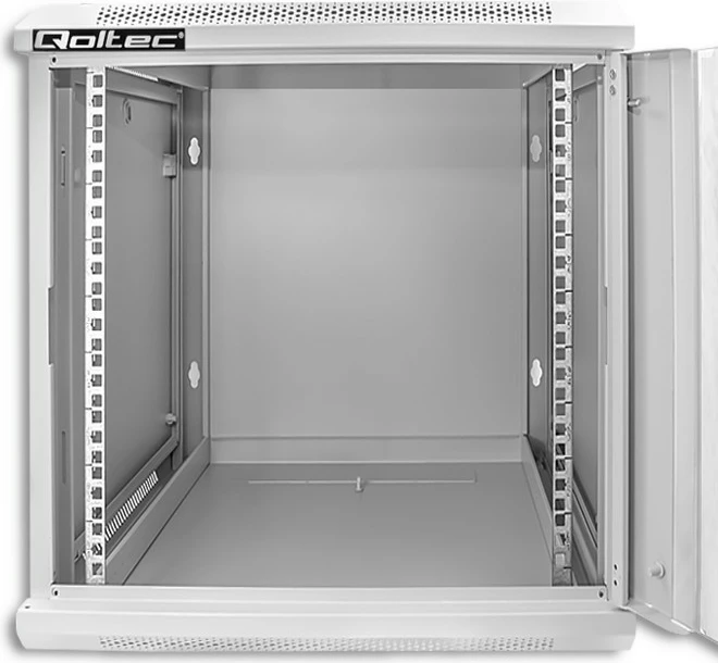 Rack računalniško ohišje 12U, 600 x 450 x 635 mm, za montažo na steno, siv Qoltec