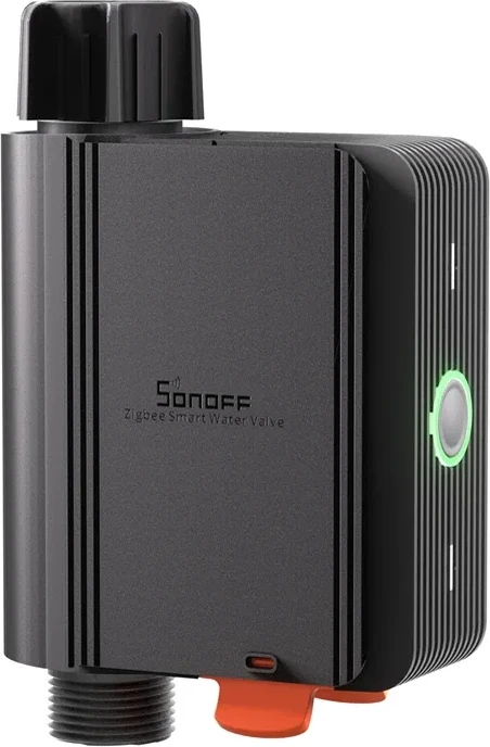 Pametni ventil za zalivanje Sonoff SWV-BSP, ZigBee, 3/4", črn