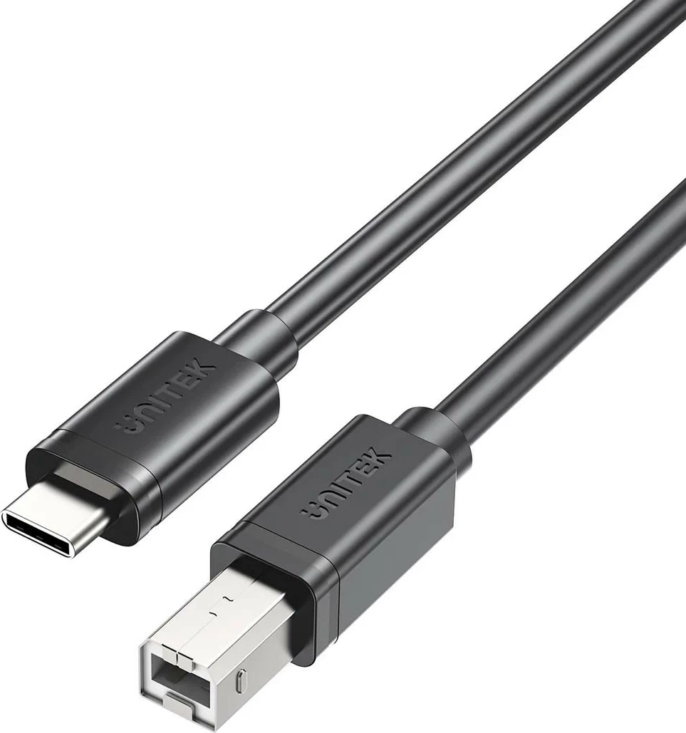 Kabel USB-C na USB-B 2.0, 5 m, črni - Unitek