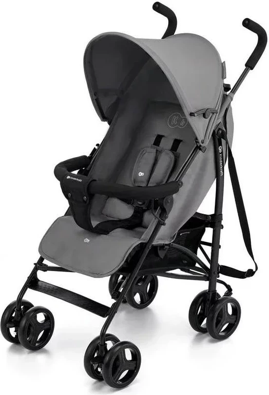Otroški voziček Kinderkraft TIK, 1 sedež, jeklo, sivi