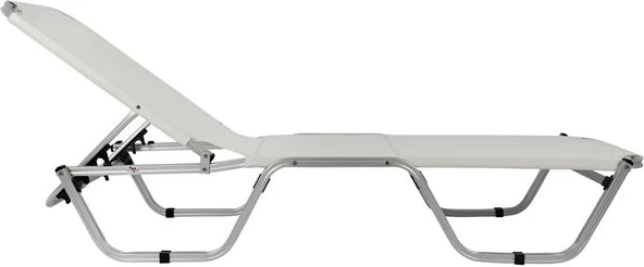 Profesionalno ležalnik iz aluminija FH5071.03 bel 195x53-60x30 cm