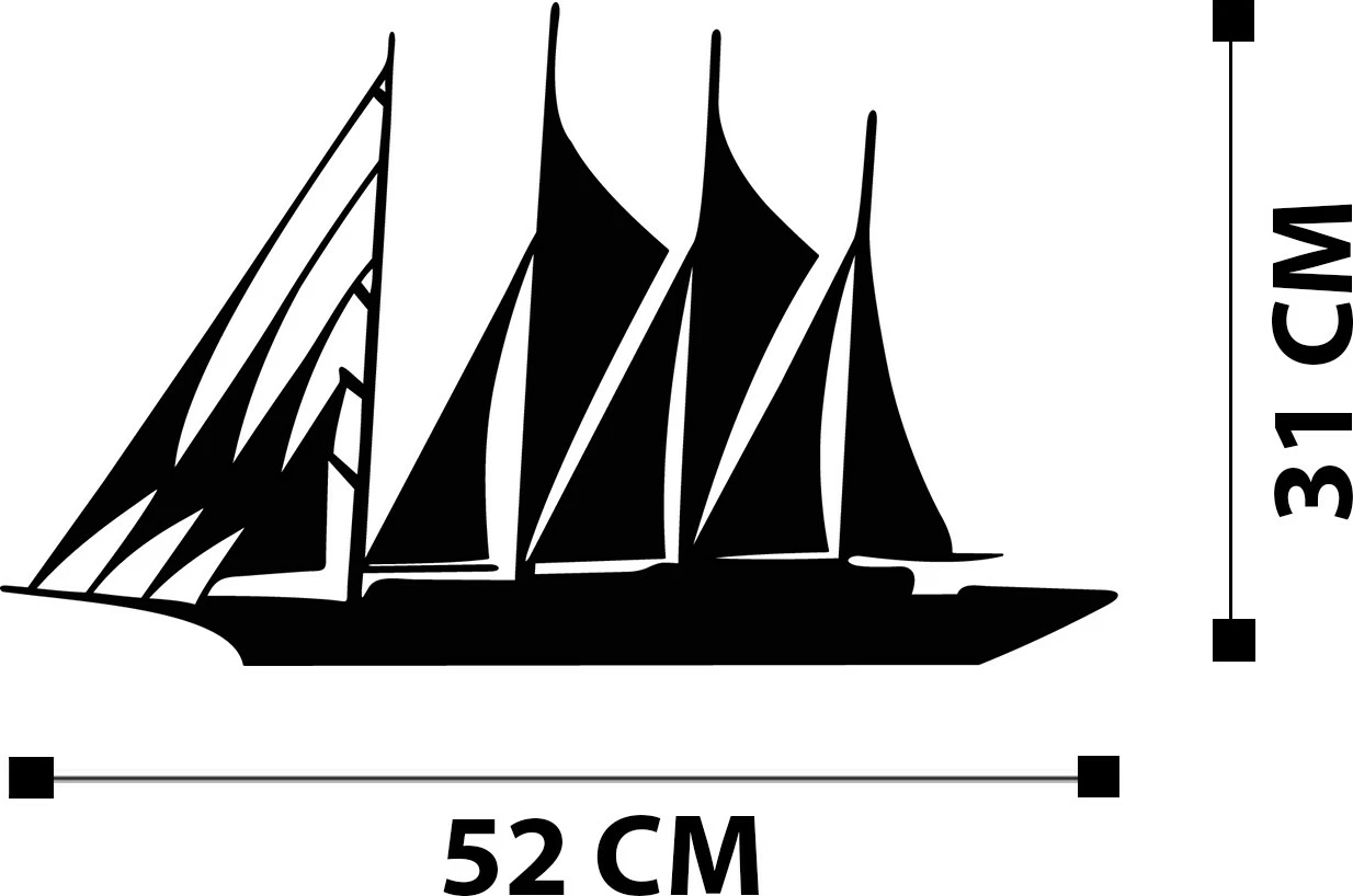 Kovinski stenski dekor, Wallity, Sail