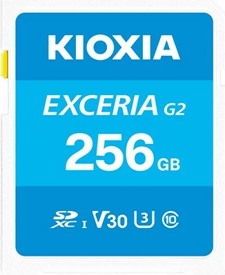 Pomnilniška kartica 256 GB, KIOXIA EXCERIA G2 SDXC, Class 10, UHS-I, modra