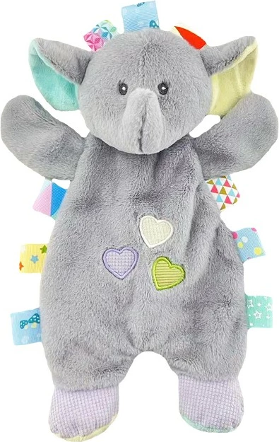 Plišasta igrača slon TULILO Miluś, 25 cm, večbarven
