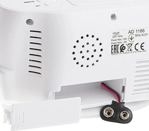 Alarmna ura Adler AD 1186, bela