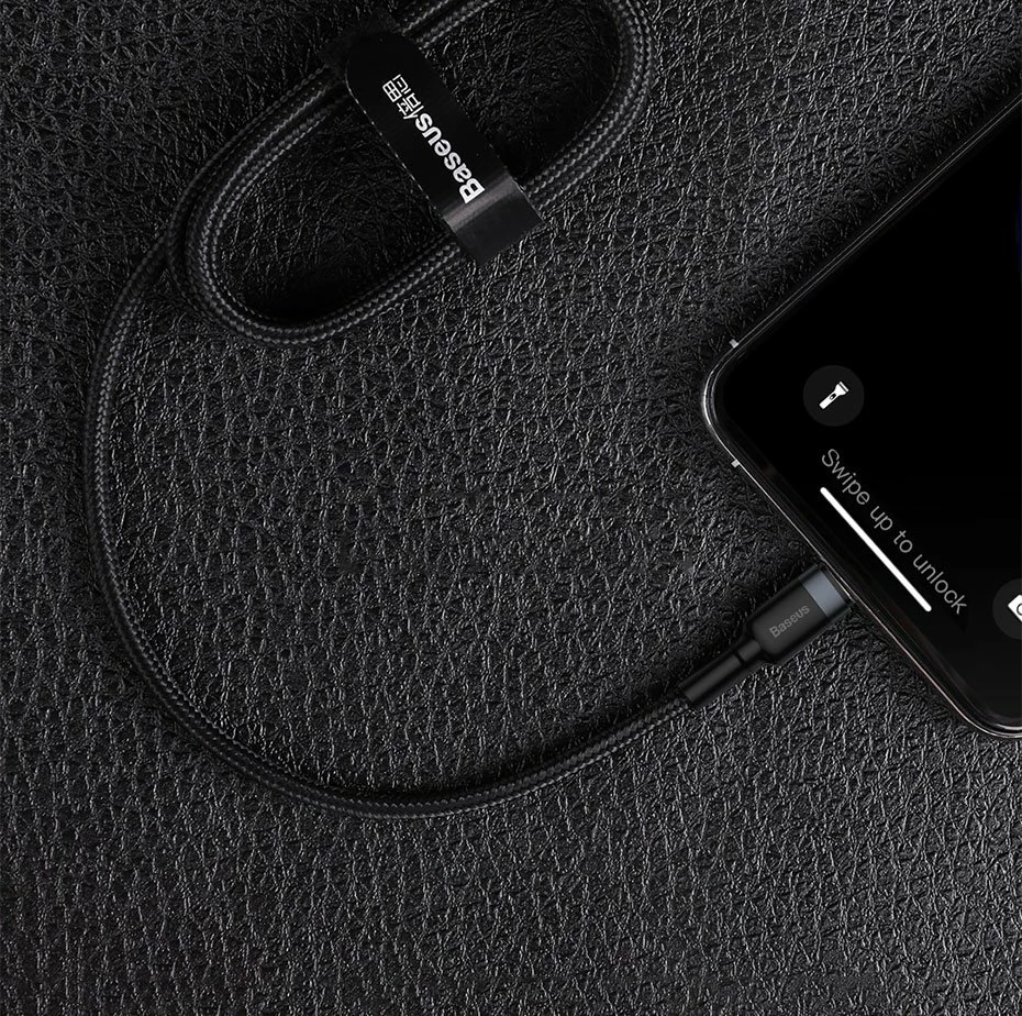 Kabel USB-C na Lightning Baseus Cafule CATLKLF-G1, 1 m, 18 W, črno/siv