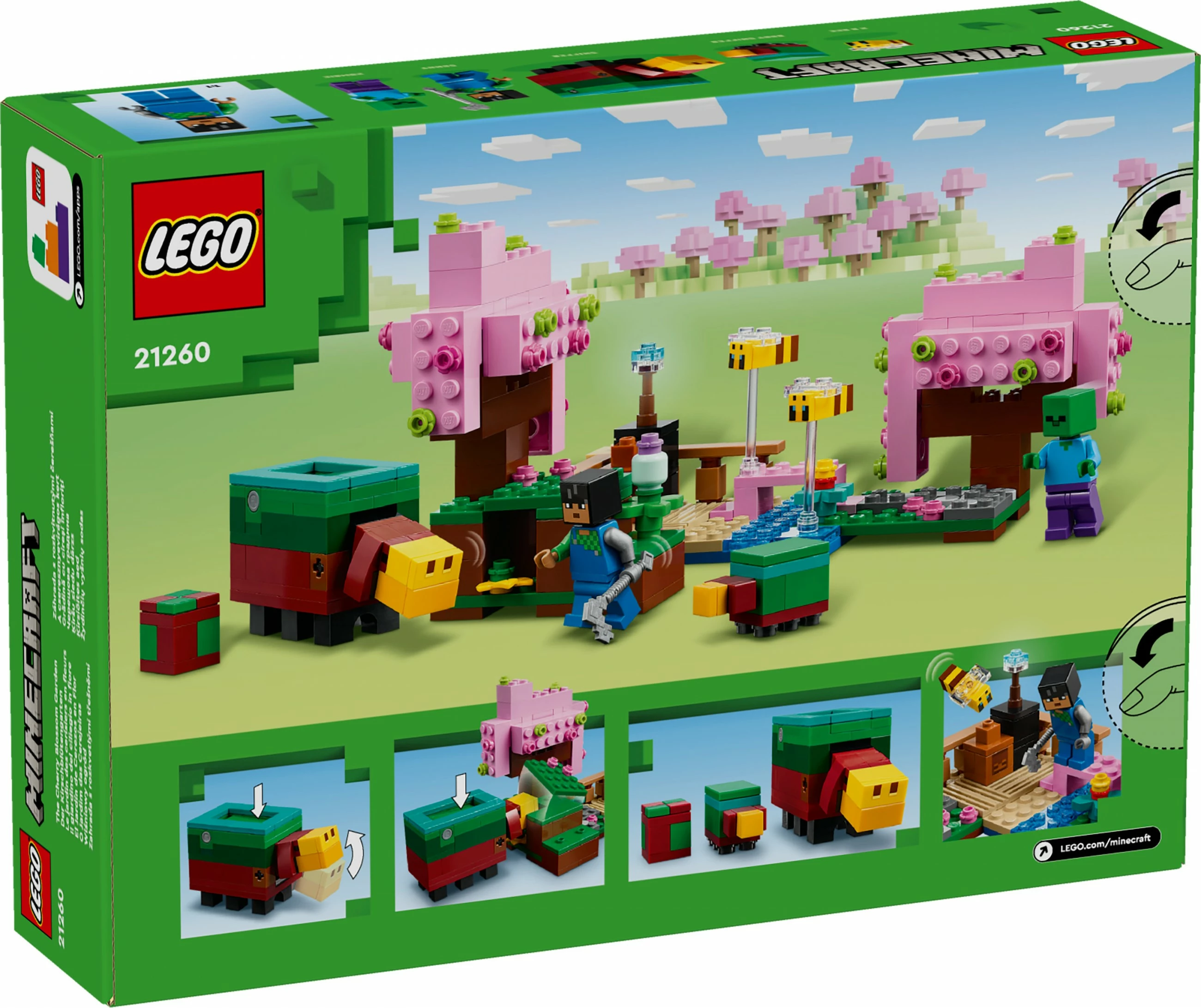 Gradbeni set Minecraft 21260, 304 kosi, večbarven