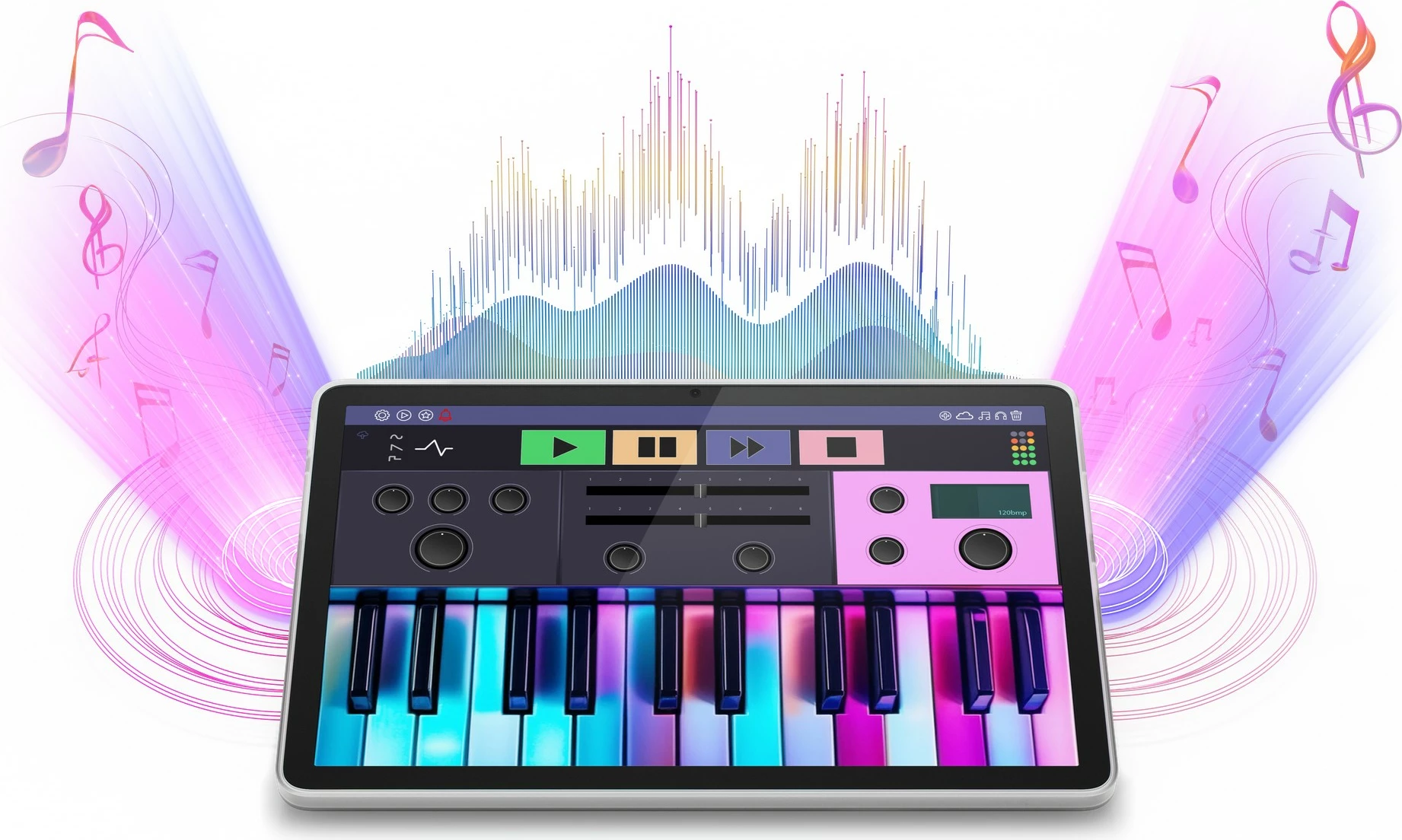 Tablet z 64 GB s ovitkom, črn — Lenovo